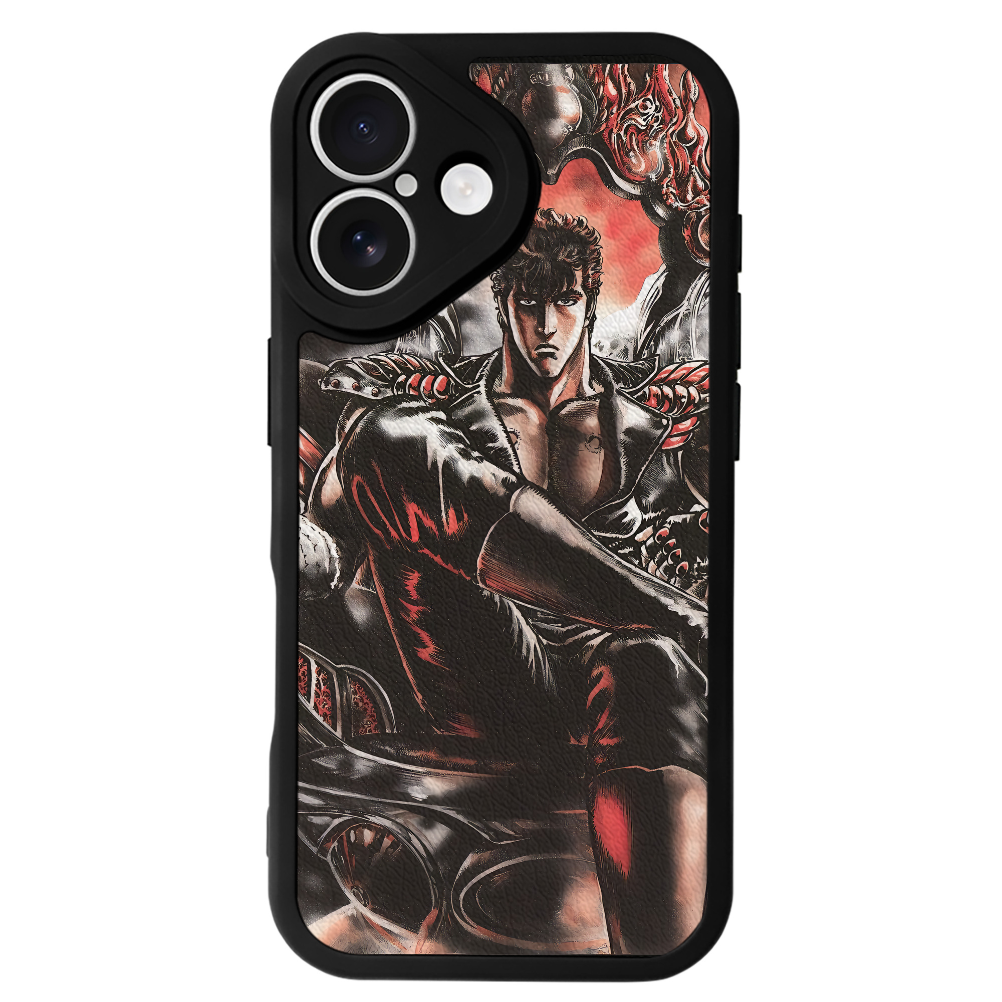 （画像用） 北斗の拳 Fist of the North Star 【iPhone 16シリーズ対応】シリコンスマホケース（レザー調） 材質：シリコン